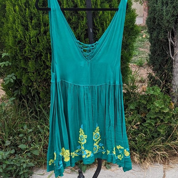 Free People Intimately Aida Slip Mint Green NWT sz lg - Picture 2 of 9
